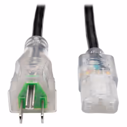 Tripp Lite Hospital-Grade Computer Power Cord Lead Cable with Clear Plugs, 13A, 16AWG (NEMA 5-15P to IEC-320-C13), 4.57 m (15 ...