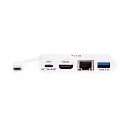 Tripp Lite U444-06N-H4GU-C USB-C Multiport Adapter - 4K HDMI, USB 3.x (5Gbps) Hub Port, GbE, 60W PD Charging, HDCP, White