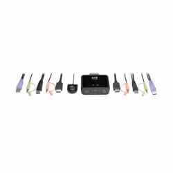 Tripp Lite B032-HUA2 2-Port USB/HD Cable KVM Switch with Audio/Video, Cables and USB Peripheral Sharing - Additional view 3