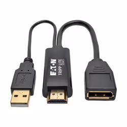 Tripp Lite P130-06N-DP-V2 4K HDMI to DisplayPort Active Adapter Video Converter with USB Power, HDMI to DisplayPort (M/F), 4K ...