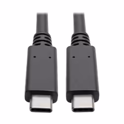 Tripp Lite U420-003-G2-5A USB-C Cable (M/M) - USB 3.2, Gen 2 (10 Gbps), 5A (100W) Rating, Thunderbolt 3 Compatible, 3 ft. (0. ...