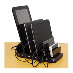 Tripp Lite U280-010-ST-CEE 10-Port USB Charging Station with Adjustable Storage, 12V 8A (96W) USB Charger Output, Schuko Power Cord - Additional view 4