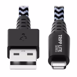Tripp Lite M100-006-HD Heavy-Duty USB-A to Lightning Sync/Charge Cable, MFi Certified - M/M, USB 2.0, 6 ft. (1.83 m) - Additional view 3