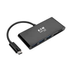 Tripp Lite U460-003-3AMB 3-Port USB-C Hub with Card Reader, USB 3.x (5Gbps) Hub Ports and Card Reader Ports, Black