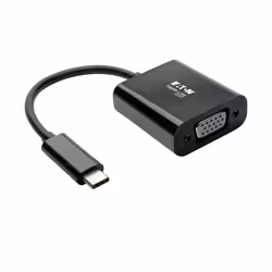 Tripp Lite U444-06N-VB-AM USB-C to VGA Adapter with Alternate Mode - DP 1.2, Black, 3.2 Gen 1 (3.1 Gen 1), USB Type-C, 1920 x ...