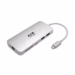 Tripp Lite U442-DOCK11-S USB-C Dock - 4K HDMI, USB 3.x (5Gbps), USB-A/C Hub, GbE, Memory Card, 60W PD Charging, USB 3.2 Gen 2 ...
