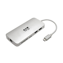 Tripp Lite U442-DOCK11-S USB-C Dock - 4K HDMI, USB 3.x (5Gbps), USB-A/C Hub, GbE, Memory Card, 60W PD Charging