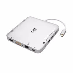 Tripp Lite U442-DOCK2-S USB-C Dock, Dual Display - 4K HDMI/mDP, VGA, USB 3.x (5Gbps), USB-A/C Hub, GbE, 60W PD Charging, Wire ...