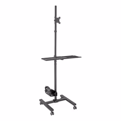 Tripp Lite DMCS1732S Mobile Workstation with Monitor Mount - For 17" to 32" Displays, Height Adjustable, Black, 81.3 cm (32") ...