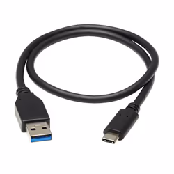 Tripp Lite U428-20N-G2 USB-C to USB-A Cable (M/M), USB 3.2 Gen 2 (10 Gbps), Thunderbolt 3 Compatible, 20-in. (50.8 cm)