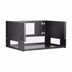 Tripp Lite SRWO4UBRKTSHELF 4U Wall-Mount Bracket with Shelf for Small Switches and Patch Panels, Hinged, Mounting bracket, Bl ...