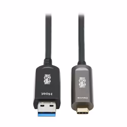 Tripp Lite U428F-10M-D321 USB-A to USB-C AOC Cable (M/M) - USB 3.2 Gen 2 (10Gbps) Plenum-Rated Fiber Active Optical - Data On ...