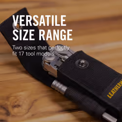 Nylon Sheath with Pockets - Holster for Charge, Crunch, Rebar, Rev, Skeletool, Wave & Wingman, Black, Medium