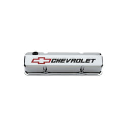 Proform PFM141-930 Valve Covers Slant Edge Tall Die Cast Chrome with Recessed Bowtie Logo