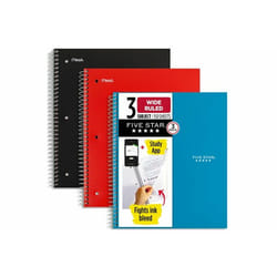 Five Star 930081 writing notebook 150 sheets Assorted colours, Black, Blue, Red