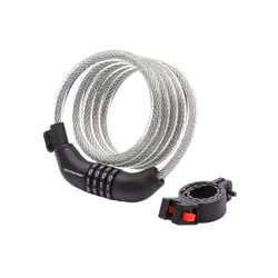 Schwinn Combination Bike Lock in Braided Steel Cable 6 feet x 12 mm Anti Theft Bicycle Lock Black Security Level 3