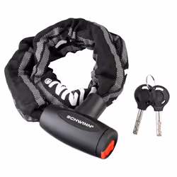 Schwinn Reflective Chain Key Lock for Bike  3 feet x 8mm Anti Theft Bicycle Lock  Security Level 4