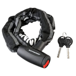 Schwinn Reflective Chain Key Lock for Bike  3 feet x 8mm Anti Theft Bicycle Lock  Security Level 4