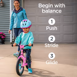 Schwinn Toddler Balance Bike  Boys and Girls  Fits Kids 28-38-Inches Tall  with 12-Inch Wheels  Beginner Rider Training  Pink
