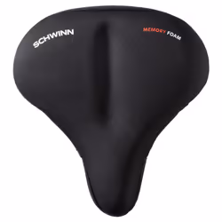 Schwinn Comfort Bike Cruiser Seat Cover  Memory Foam Padding Dual Strap  Fits Cruiser Bikes and Wider Saddles