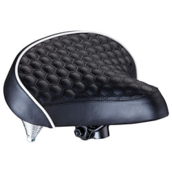 Schwinn Comfort Bike Seat for Men and Women  Quilted Soft Padding Bicycle Seat  Replacement Saddle Fits All Adult Bikes with Standard Seatpost  Wide S