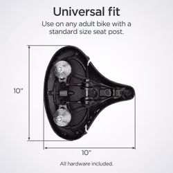 Schwinn Comfort Bike Seat for Men and Women  Quilted Soft Padding Bicycle Seat  Replacement Saddle Fits All Adult Bikes with Standard Seatpost  Wide S