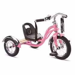 Schwinn Roadster Bike for Toddler Kids Classic Tricycle Low Positioned Steel Trike Frame w/ Bell & Handlebar Tassels Rear ...