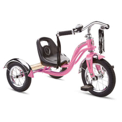 Schwinn Roadster Bike for Toddler  Kids Classic Tricycle  Low Positioned Steel Trike Frame w/ Bell & Handlebar Tassels  Rear Deck Made of Genuine Wood