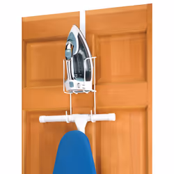 Whitmor Wire Over The Door Ironing Caddy - Iron and Ironing Board Storage Organizer,White