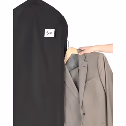Whitmor Deluxe Zippered Suit Bag  Black