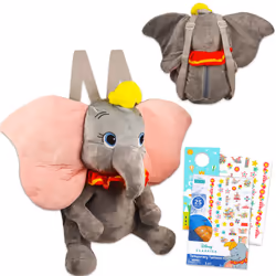 Beach Kids Dumbo Plush Toy Gift Set - Bundle with Deluxe Dumbo Plushie with Carrying Straps  Dumbo Temporary Tattoos  More |  ...