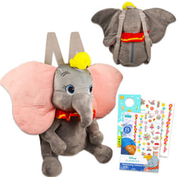 Beach Kids Dumbo Plush Toy Gift Set - Bundle with Deluxe Dumbo Plushie with Carrying Straps  Dumbo Temporary Tattoos  More | Dumbo Gifts