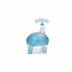 No Spill 360 Weighted Straw Grip N' Sip Tritan Cup with Hygienic Cover, 8 Oz, Trainer Cup, Teal