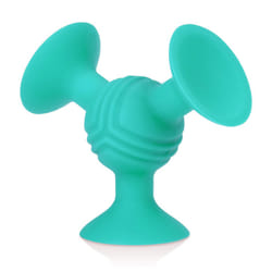 Nuby Silly Three Prong Interactive Suction Toy with Built in Rattle  Aqua
