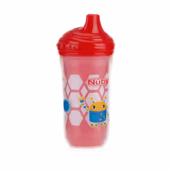 Nuby Plastic Insulated No Spill Easy Sip Cup with Vari-Flo Valve Hard Spout  Boy  9 Oz  3 Count