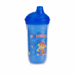 Nuby Plastic Insulated No Spill Easy Sip Cup with Vari-Flo Valve Hard Spout  Boy  9 Oz  3 Count