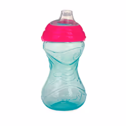 Nuby Clik-It Soft Spout No-Spill Easy Grip Sippy Cup for Girls - (3-Pack) 10 Oz - 6+ Months