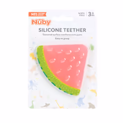 Nuby 100% Silicone Fruit Teether  Watermelon 3M+