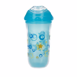 Nuby No-Spill Insulated Cool Sipper- Aqua  1 Pack  9oz/ 270 ml
