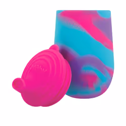 Nuby Silicone Tie-dye First Training Cup with Free Flow Soft Spout - 6oz  6+ Months  Pink/Purple