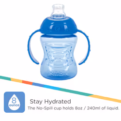 Nuby 3 Pack Two Handle No Spill Toddler Sippy Cups - Toddler Cups Spil
