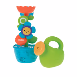 Nuby Flow N' Grow Garden Bath Toy with Flower and Watering Can - Baby Bath Toy for Boys and Girls 18+ Months - Toddler Bath S ...