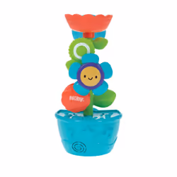Nuby Flow N' Grow Garden Bath Toy with Flower and Watering Can - Baby Bath Toy for Boys and Girls 18+ Months - Toddler Bath Suction Cup Toy Attaches t