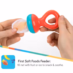 Nuby Nibbler Mesh First Soft Foods Feeder  2pk  Coral & Aqua