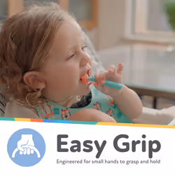 Nuby 3-Stage Baby's First Spoons Set - 3 Pack - 6+ Months - Baby Spoons with Easy Grip Handle - Pastels