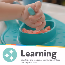 Nuby 3-Stage Baby's First Spoons Set - 3 Pack - 6+ Months - Baby Spoons with Easy Grip Handle - Serene
