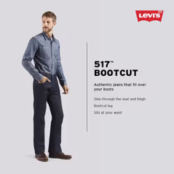 Levi's Men's 517 Boot Cut Jeans  Black  32W x 34L