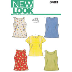 New Look 6483 Size A Misses' Tops Sewing Pattern, Multi-Colour
