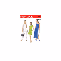 New Look sewing pattern 6602: Misses Dresses, size A, Cotton, A (S-M-L-XL-XXL)