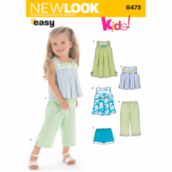 New Look 6473 Size A Toddler Separates Sewing Pattern, Multi-Colour